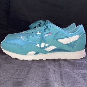 Teal Rebook gym shoes